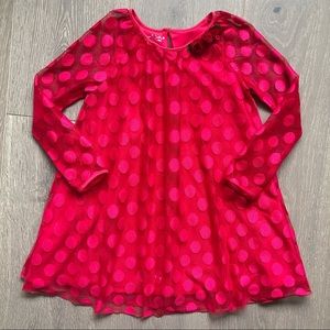 Sz 6X PIPPA & JULIE Red Dot Long Sleeve Dress EUC